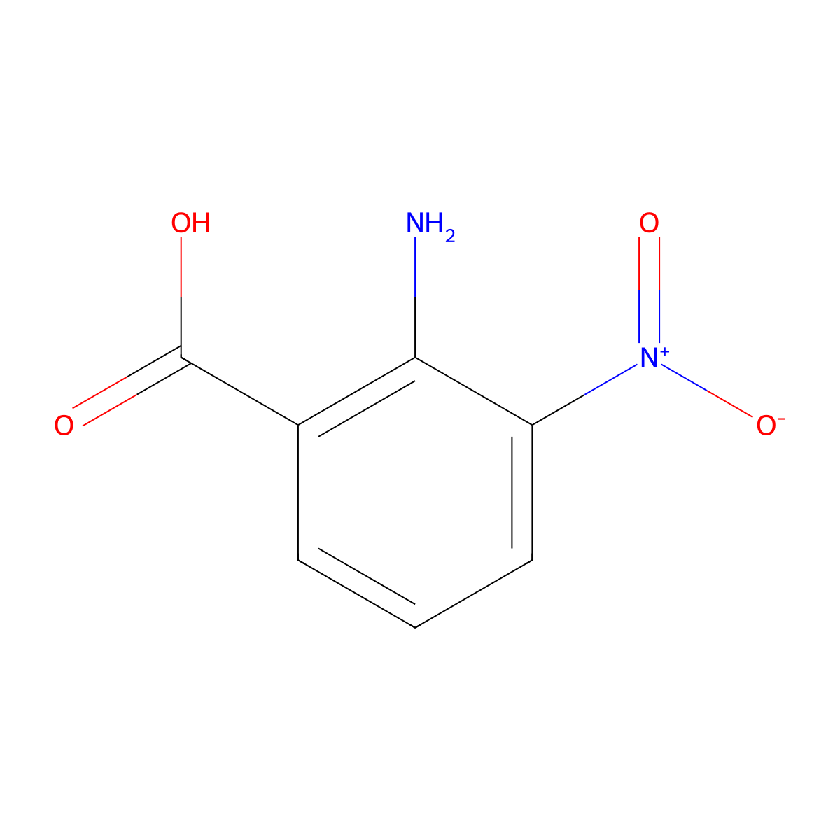 2-Amino-3-nitrobenzoic acid molecular structure, CAS 606-18-8