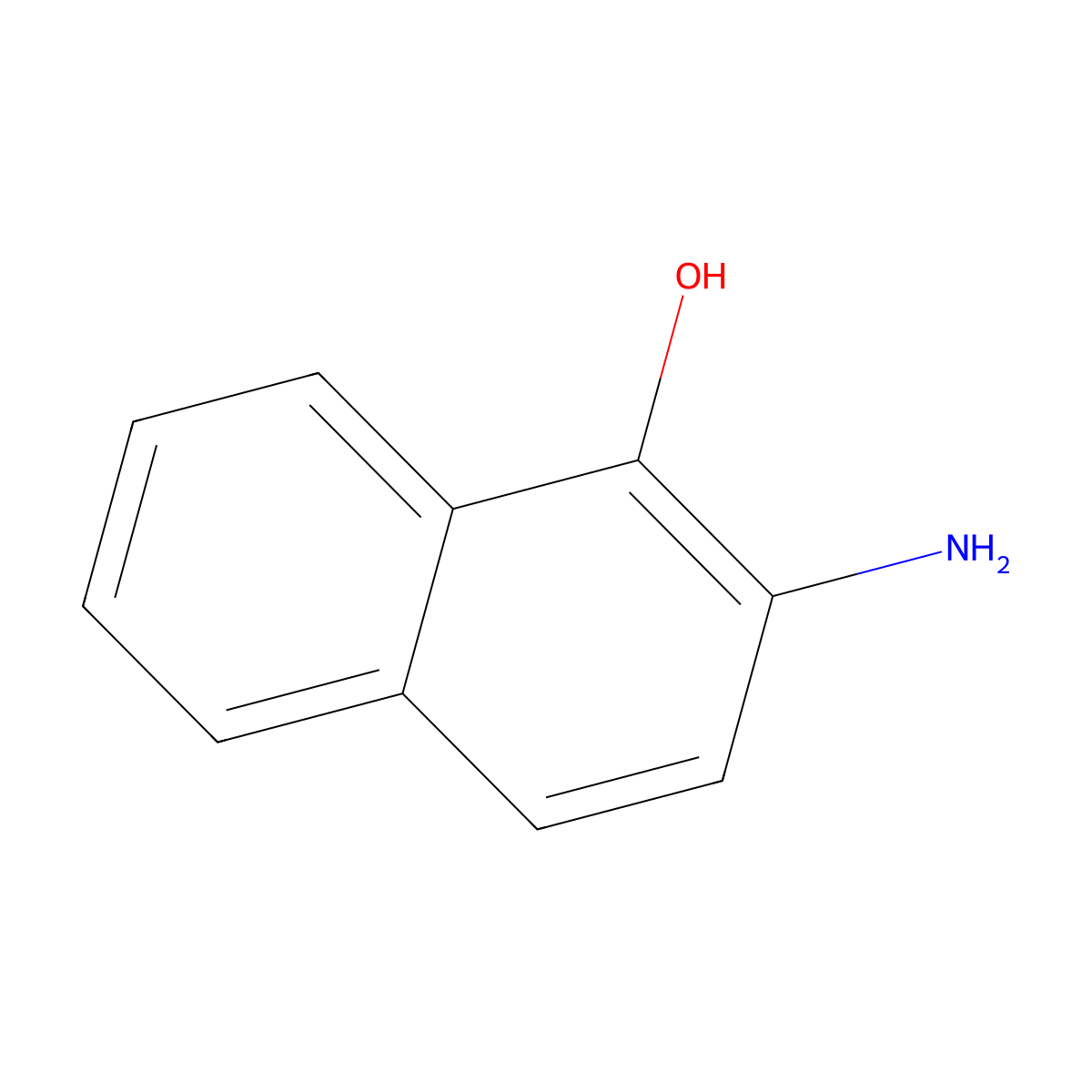 2-Amino-1-naphthalenol molecular structure, CAS 606-41-7