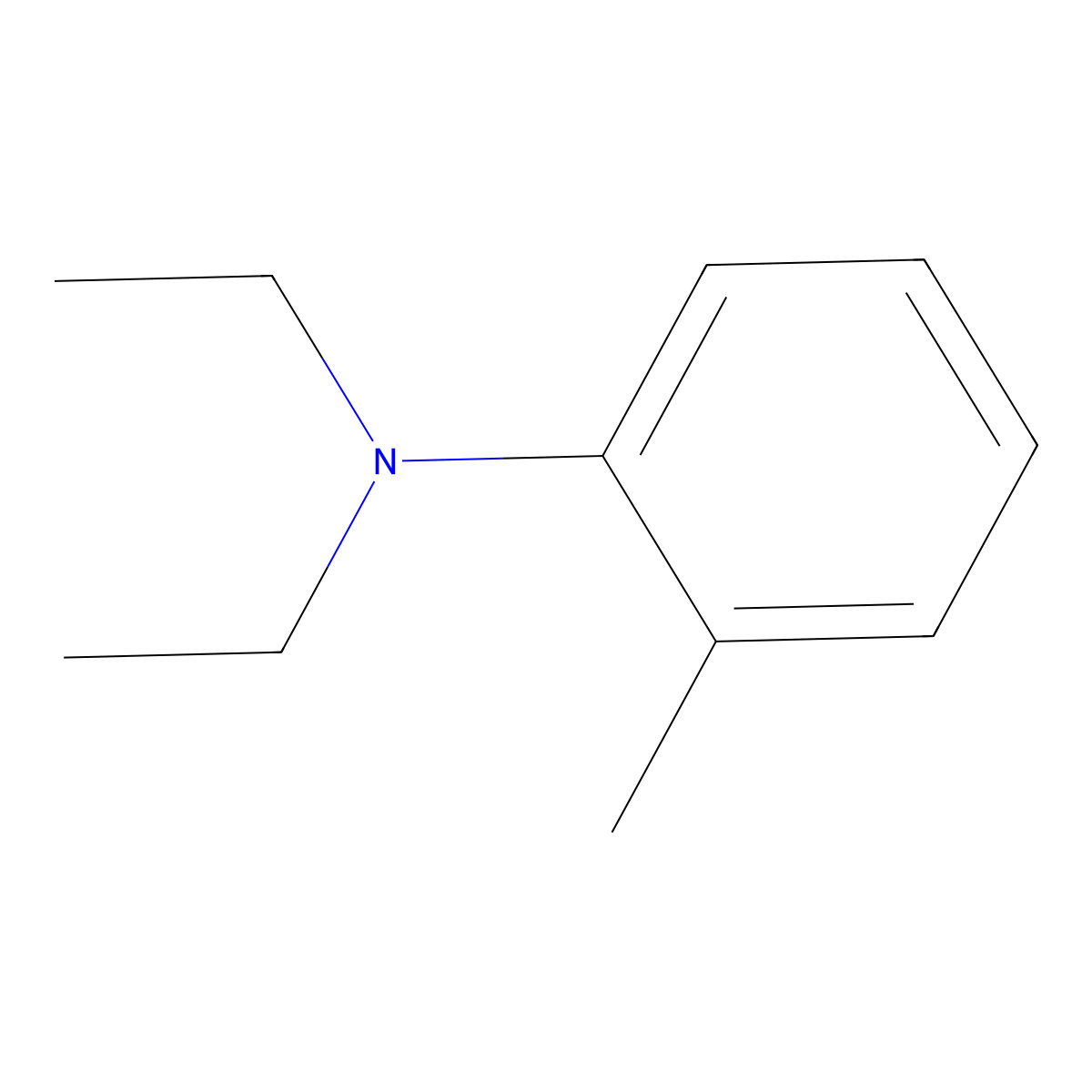 Benzenamine, N,N-diethyl-2-methyl- molecular structure, CAS 606-46-2