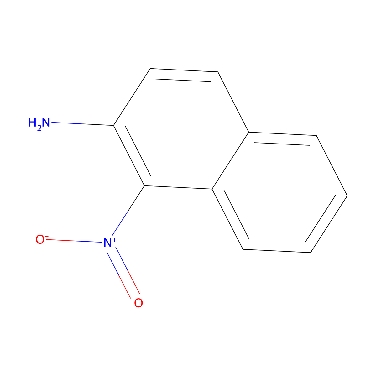2-Naphthylamine, 1-nitro- molecular structure, CAS 606-57-5