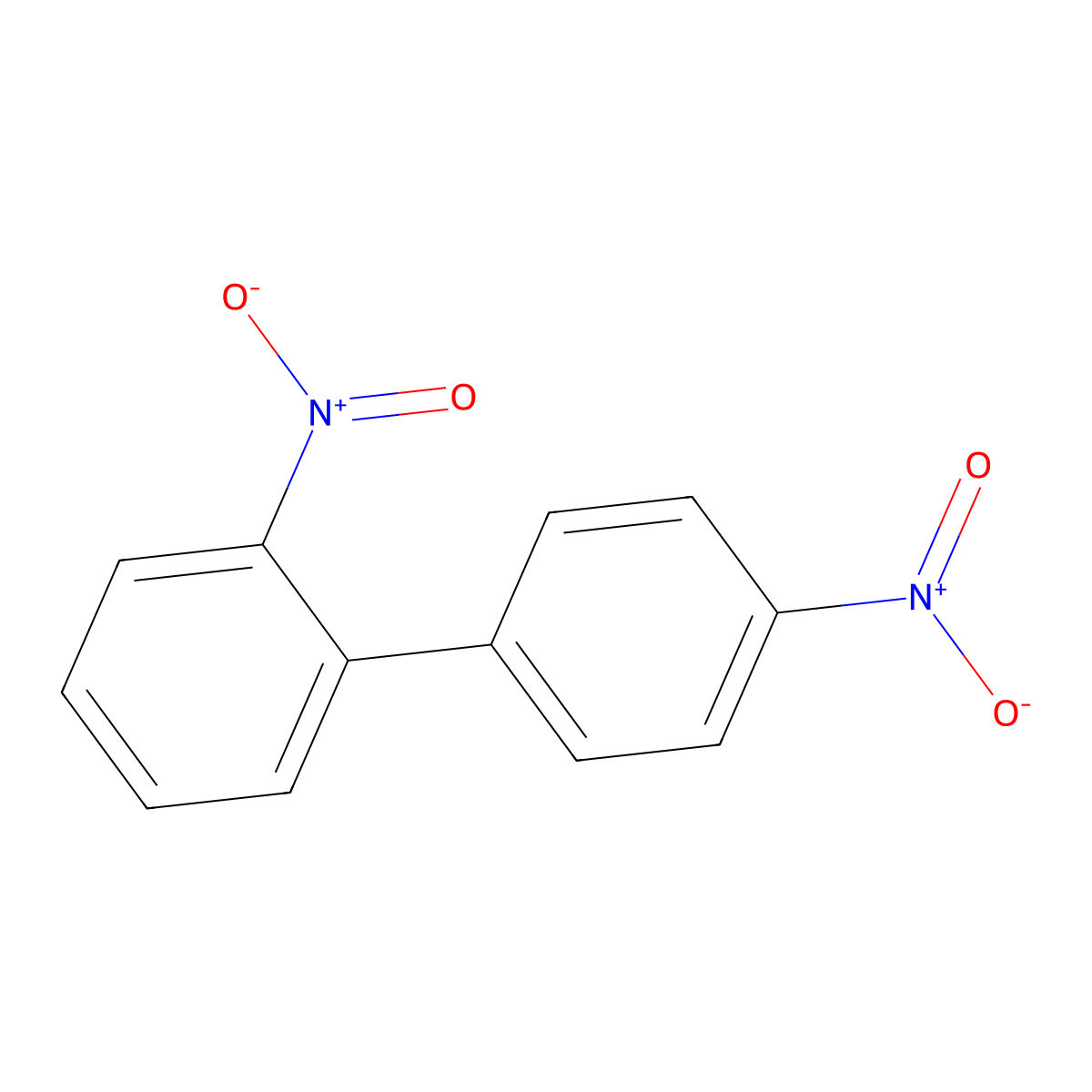 1,1'-Biphenyl, 2,4'-dinitro- molecular structure, CAS 606-81-5
