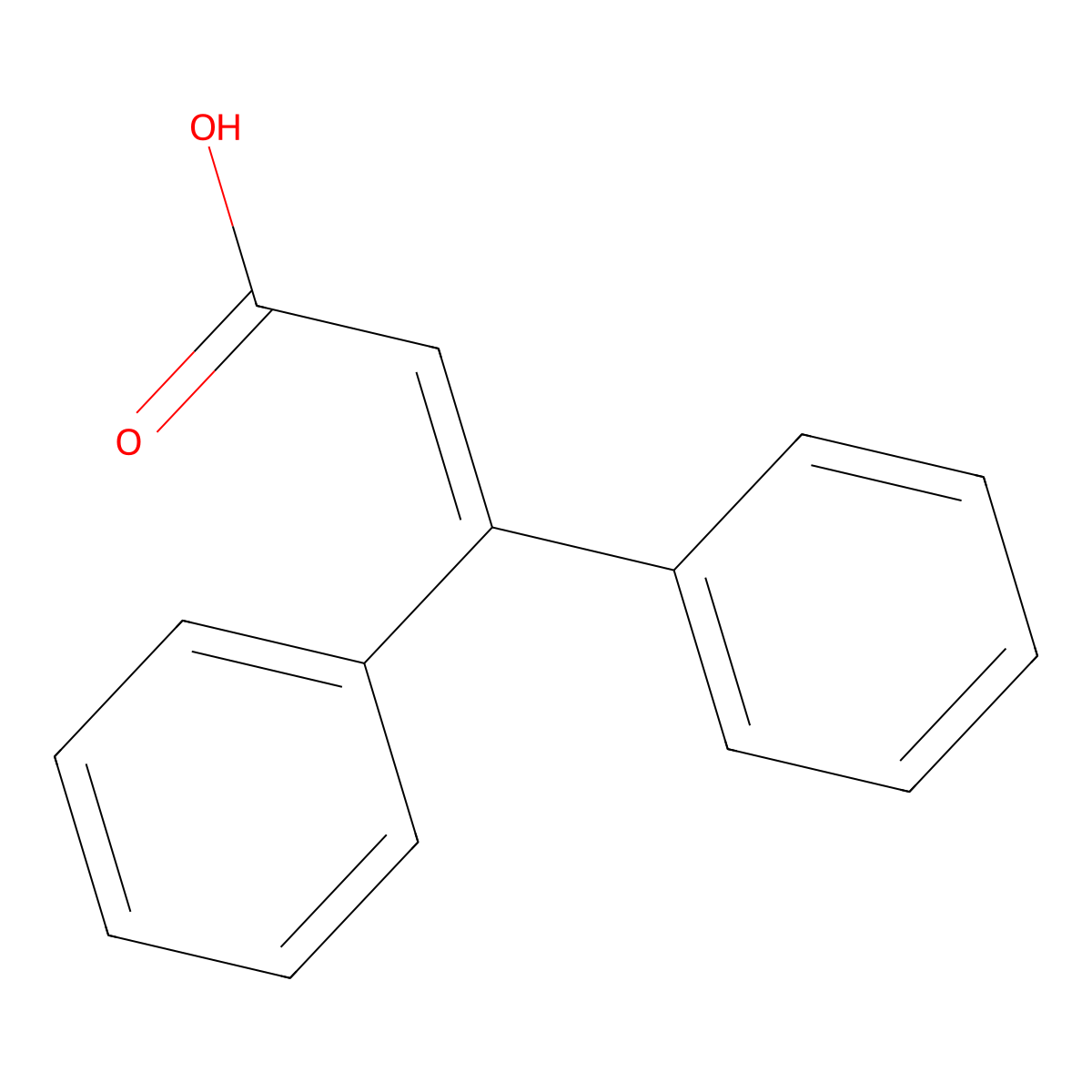 3,3-Diphenylacrylic acid molecular structure, CAS 606-84-8