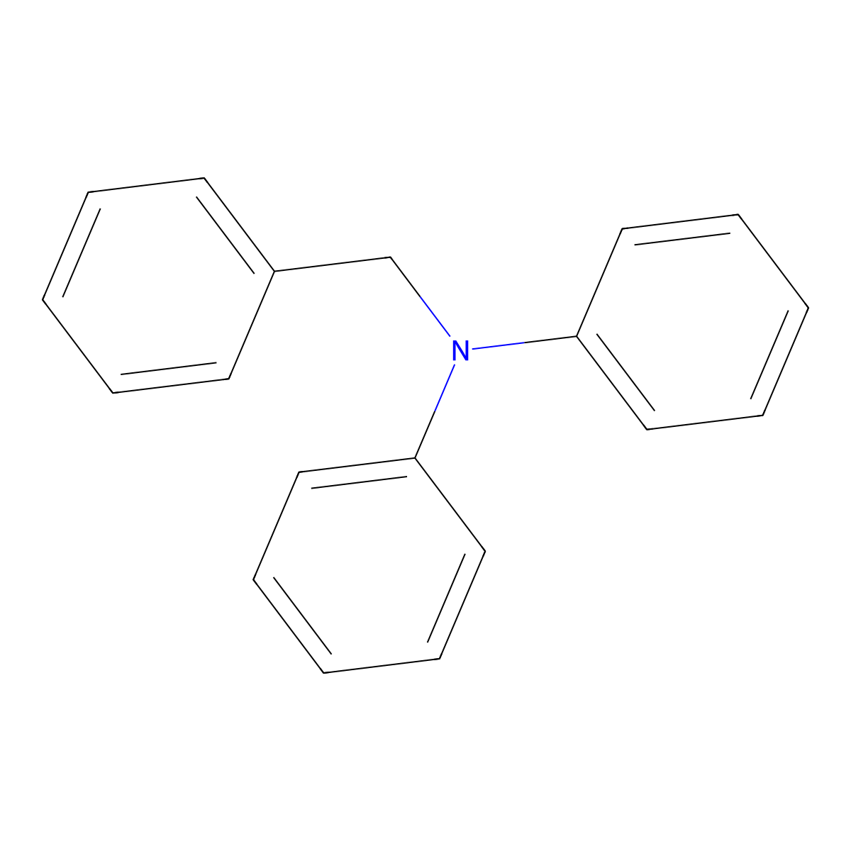 Benzyldiphenylamine molecular structure, CAS 606-87-1