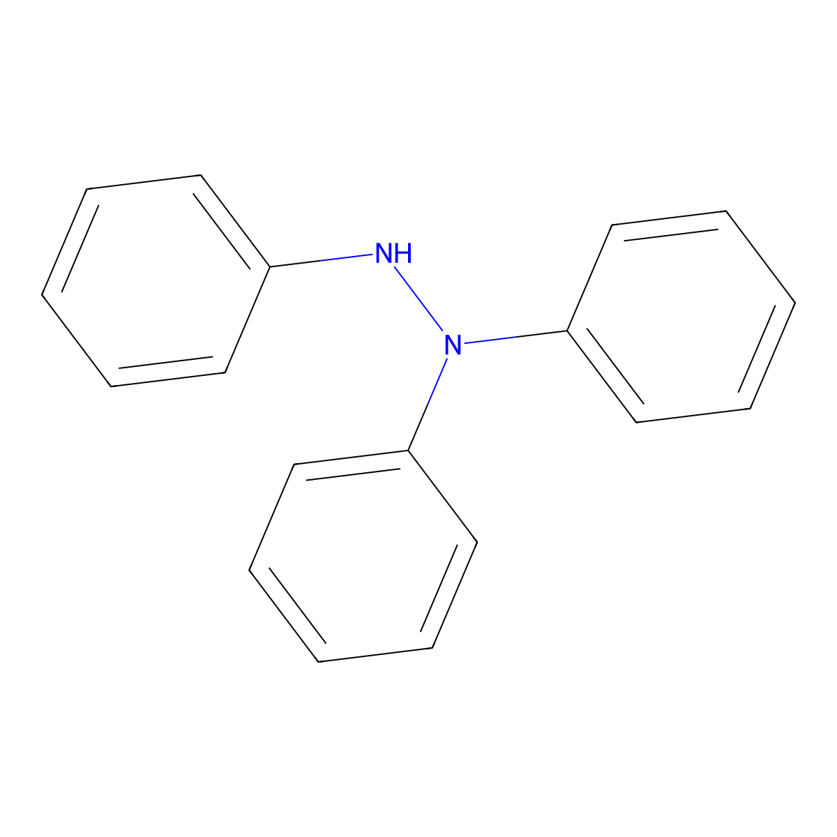 1,1,2-Triphenylhydrazine molecular structure, CAS 606-88-2