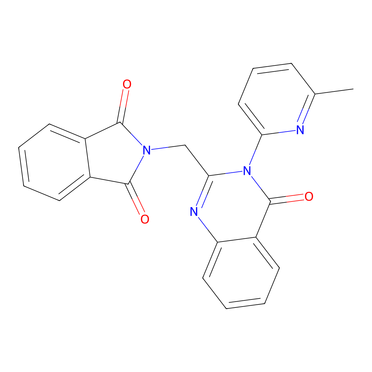 2-{[3-(6-methylpyridin-2-yl)-4-oxo-3,4-dihydroquinazolin-2-yl]methyl}-1H-isoindole-1,3(2H)-dione molecular structure, CAS 6060-65-7