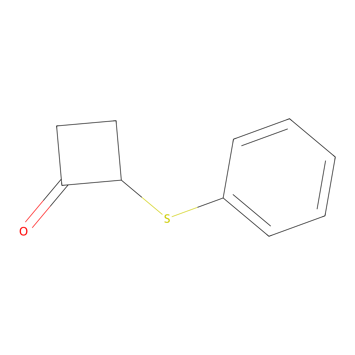 Cyclobutanone, 2-(phenylthio)- molecular structure, CAS 60603-14-7