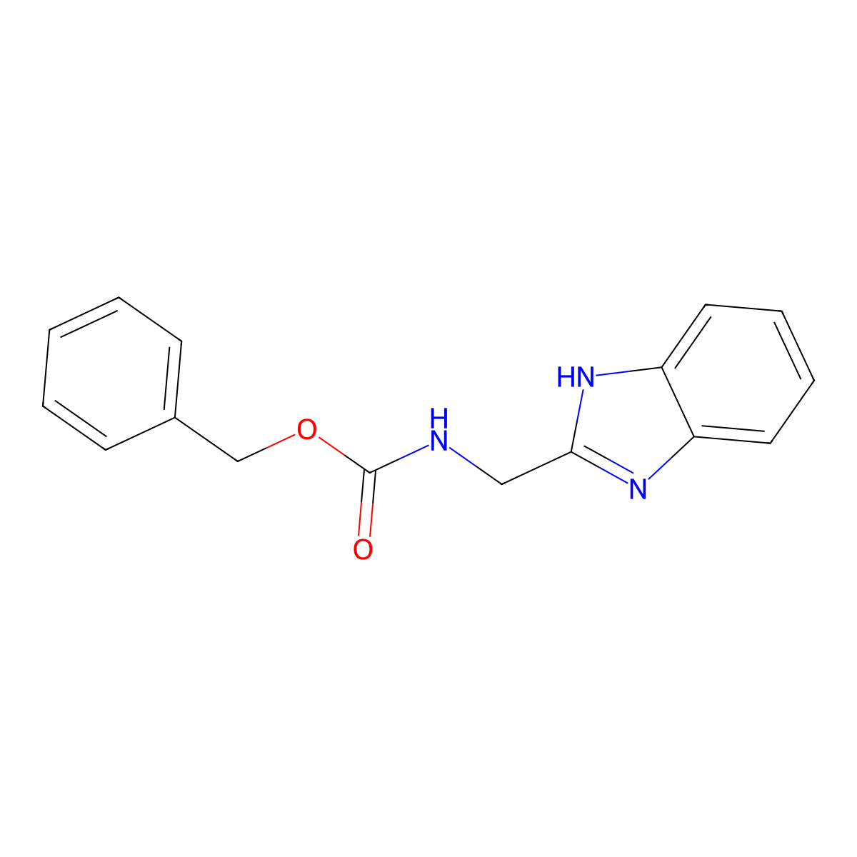 (1H-Benzoimidazol-2-ylmethyl)-carbamic acid benzyl ester molecular structure, CAS 60603-42-1