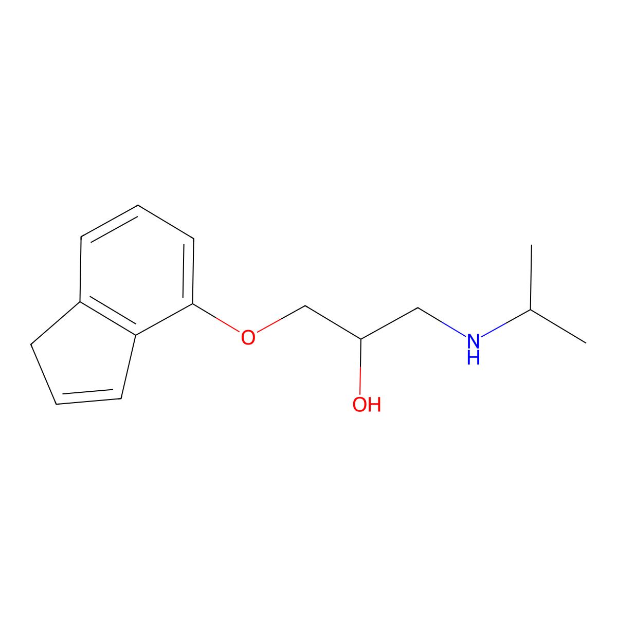 Indenolol molecular structure, CAS 60607-68-3
