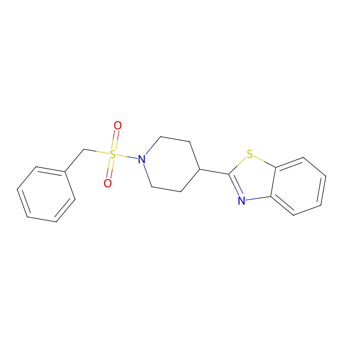 2-[1-(Benzylsulfonyl)-4-piperidinyl]-1,3-benzothiazole molecular structure, CAS 606081-96-3