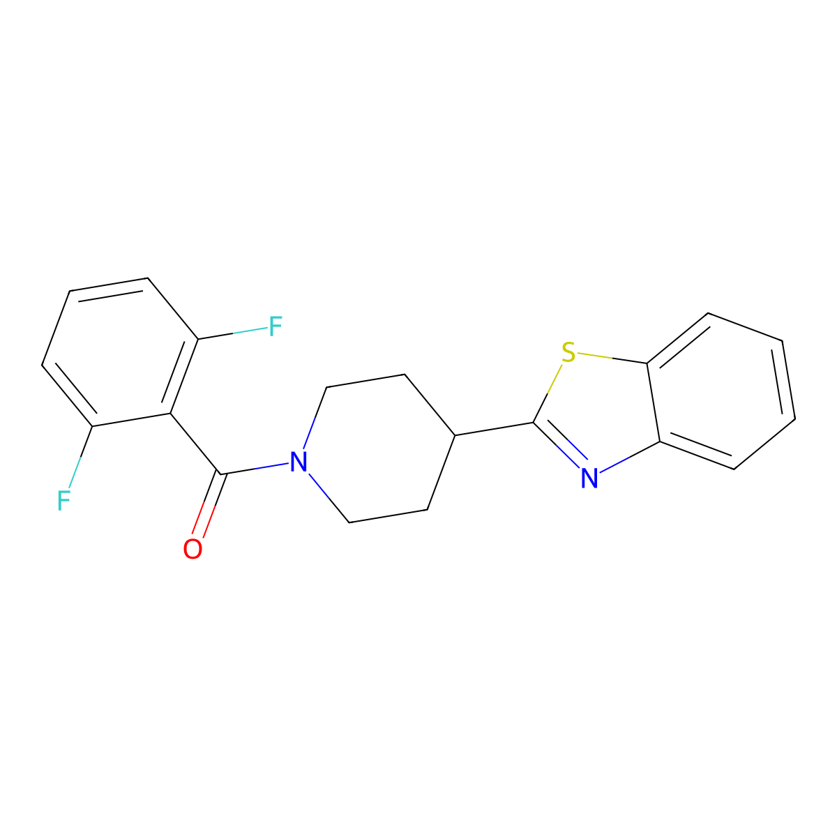 [4-(1,3-Benzothiazol-2-yl)piperidin-1-yl]-(2,6-difluorophenyl)methanone molecular structure, CAS 606082-64-8