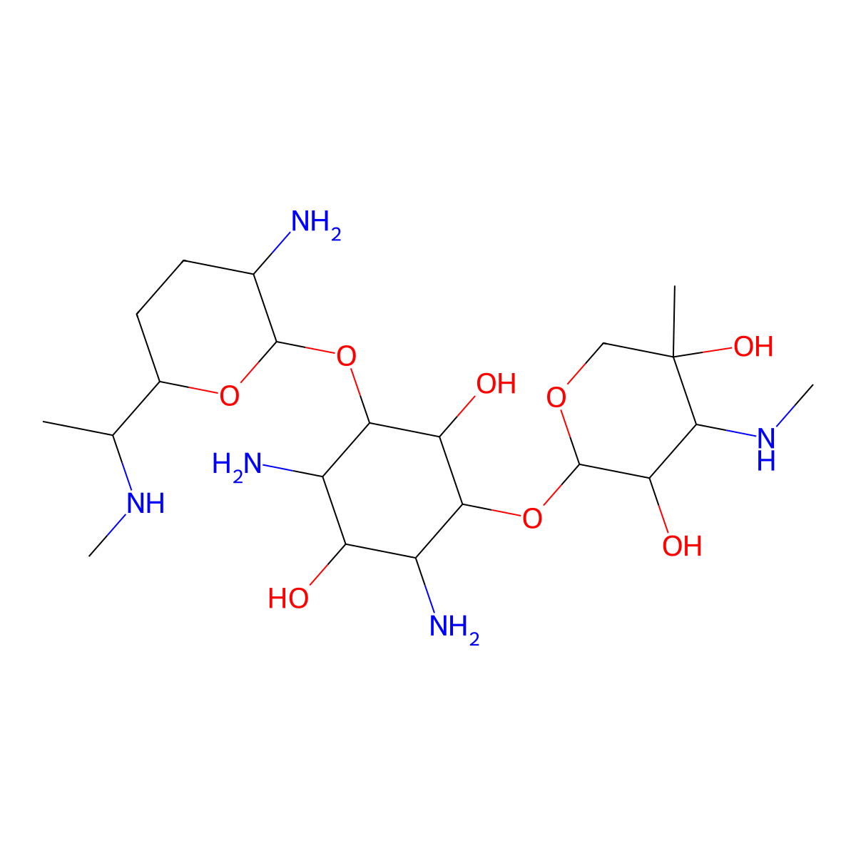 2-Hydroxygentamicin C1 molecular structure, CAS 60609-40-7