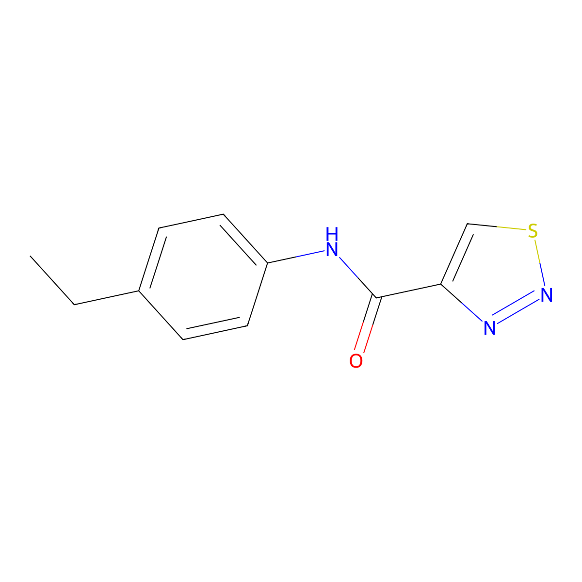 N-(4-Ethylphenyl)-1,2,3-thiadiazole-4-carboxamide molecular structure, CAS 606091-90-1