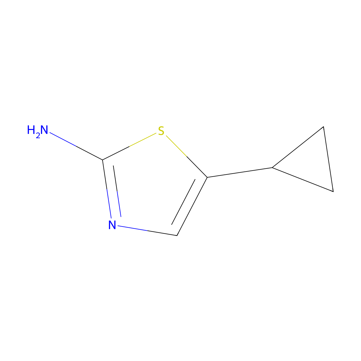5-Cyclopropyl-1,3-thiazol-2-amine molecular structure, CAS 606092-87-9