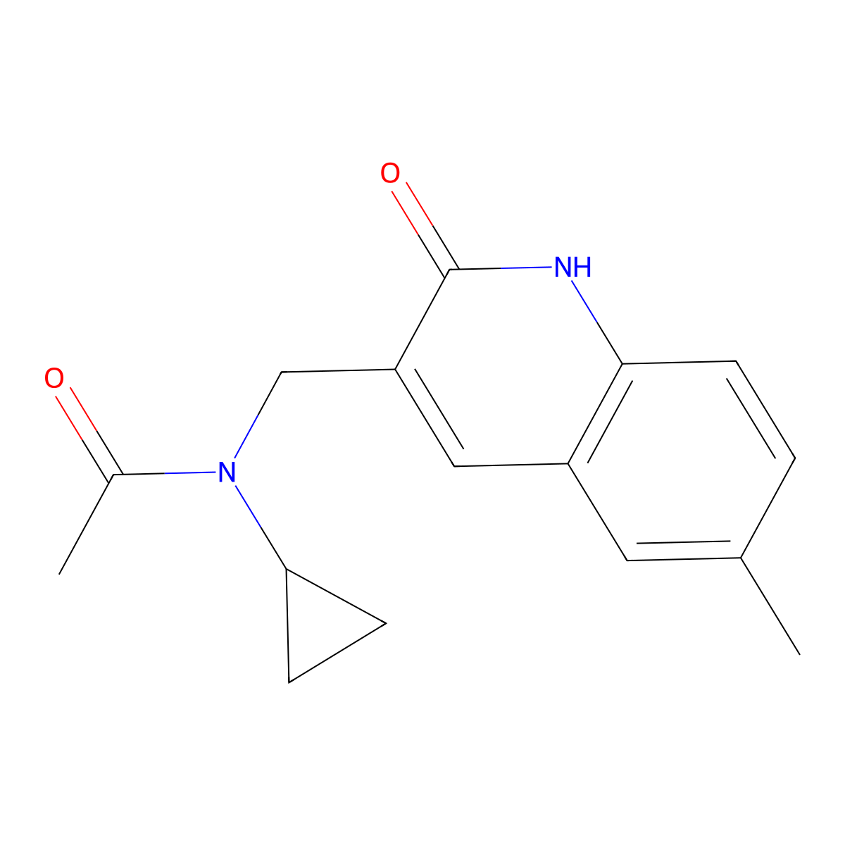 N-cyclopropyl-N-[(6-methyl-2-oxo-1H-quinolin-3-yl)methyl]acetamide molecular structure, CAS 606095-23-2