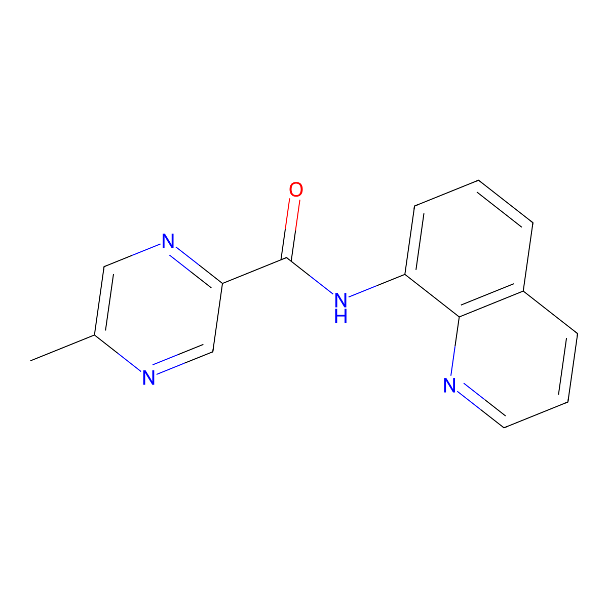 5-Methyl-N-(quinolin-8-yl)pyrazine-2-carboxamide molecular structure, CAS 606096-88-2