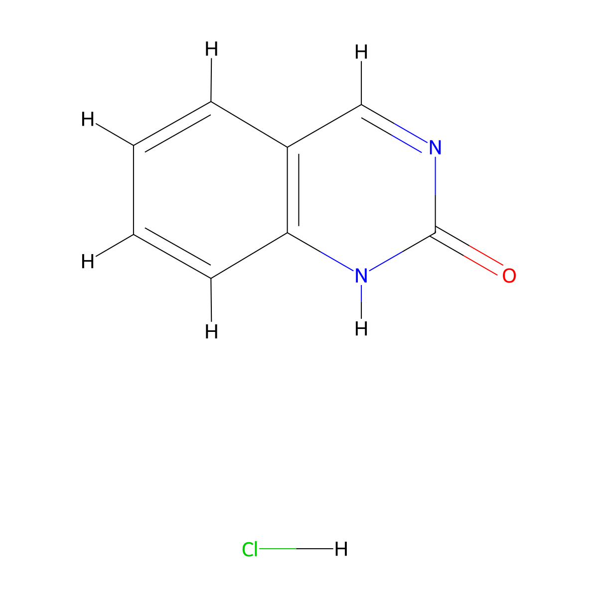 Quinazolin-2(1H)-one hydrochloride molecular structure, CAS 60610-13-1