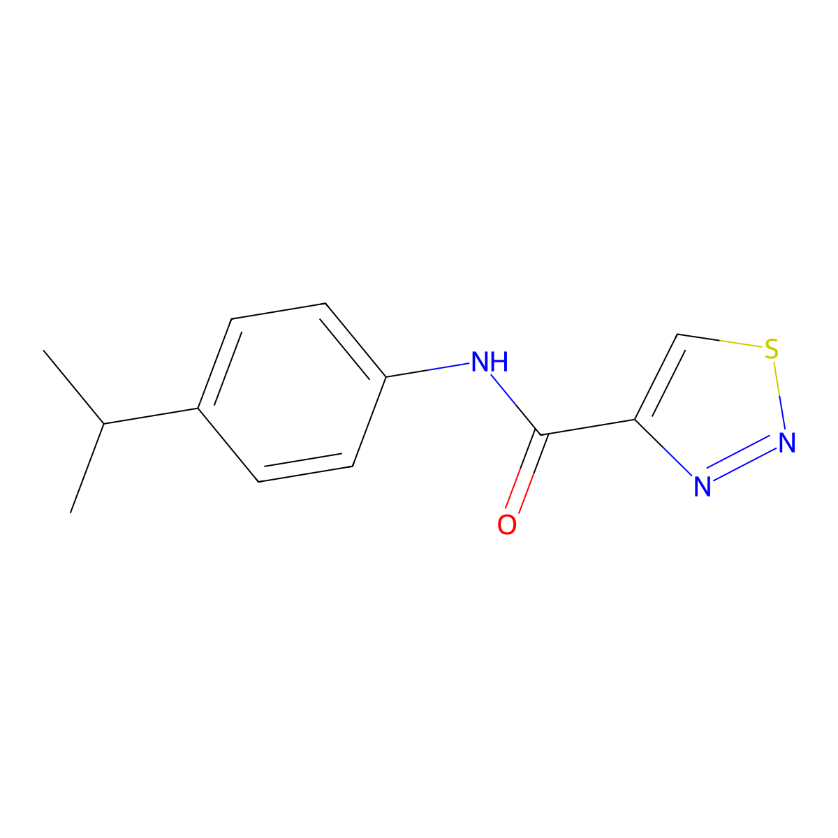 N-(4-Isopropylphenyl)-1,2,3-thiadiazole-4-carboxamide molecular structure, CAS 606101-95-5
