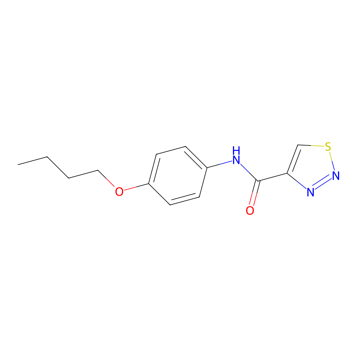 1,2,3-Thiadiazole-4-carboxamide,n-(4-butoxyphenyl)- molecular structure, CAS 606101-96-6