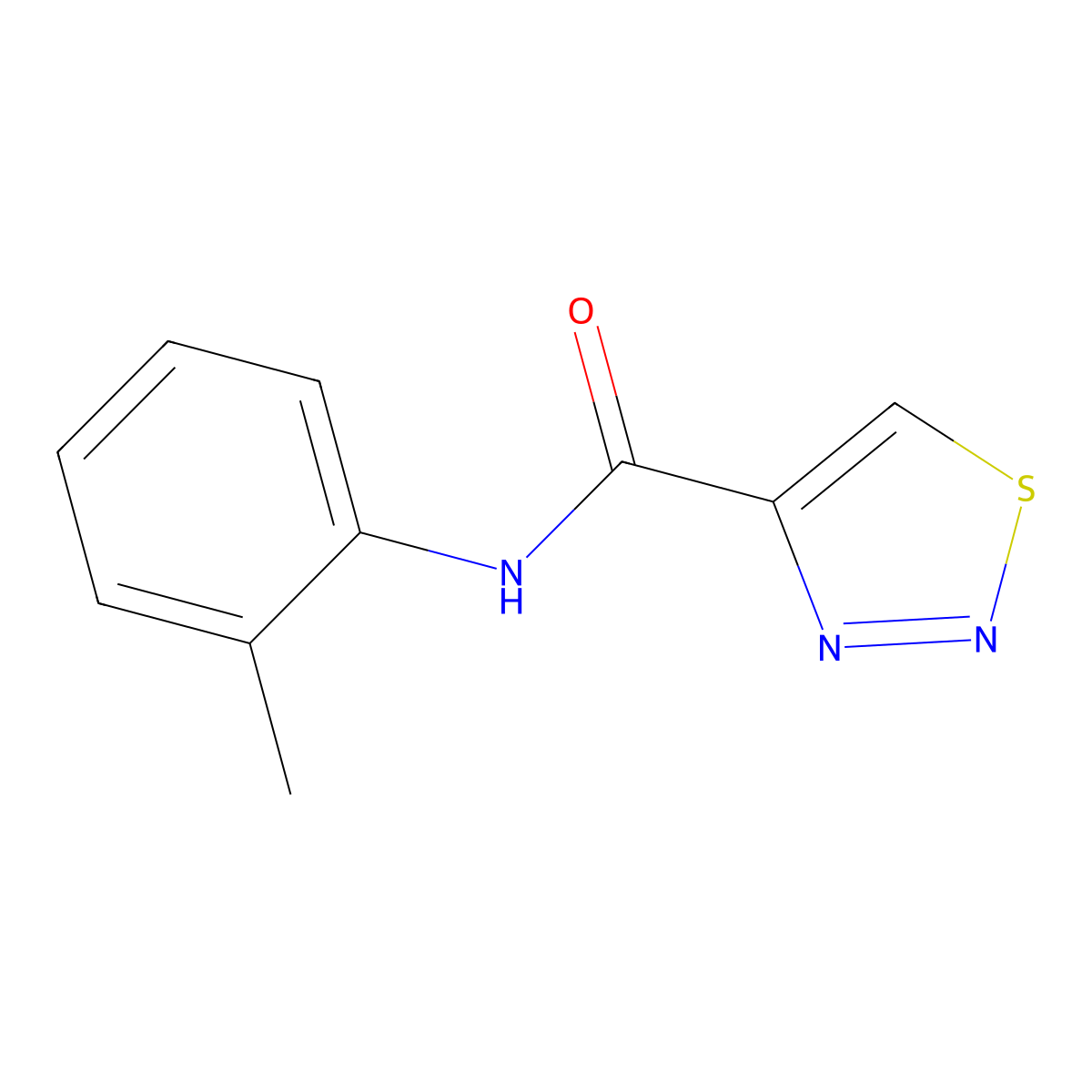 N-(o-Tolyl)-1,2,3-thiadiazole-4-carboxamide molecular structure, CAS 606101-97-7