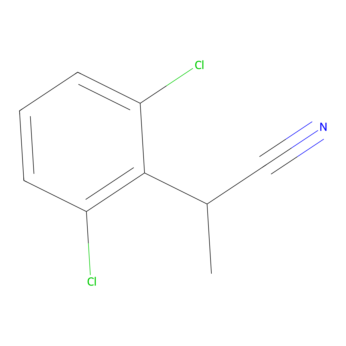 2-(2,6-Dichlorophenyl)propanenitrile molecular structure, CAS 60611-36-1