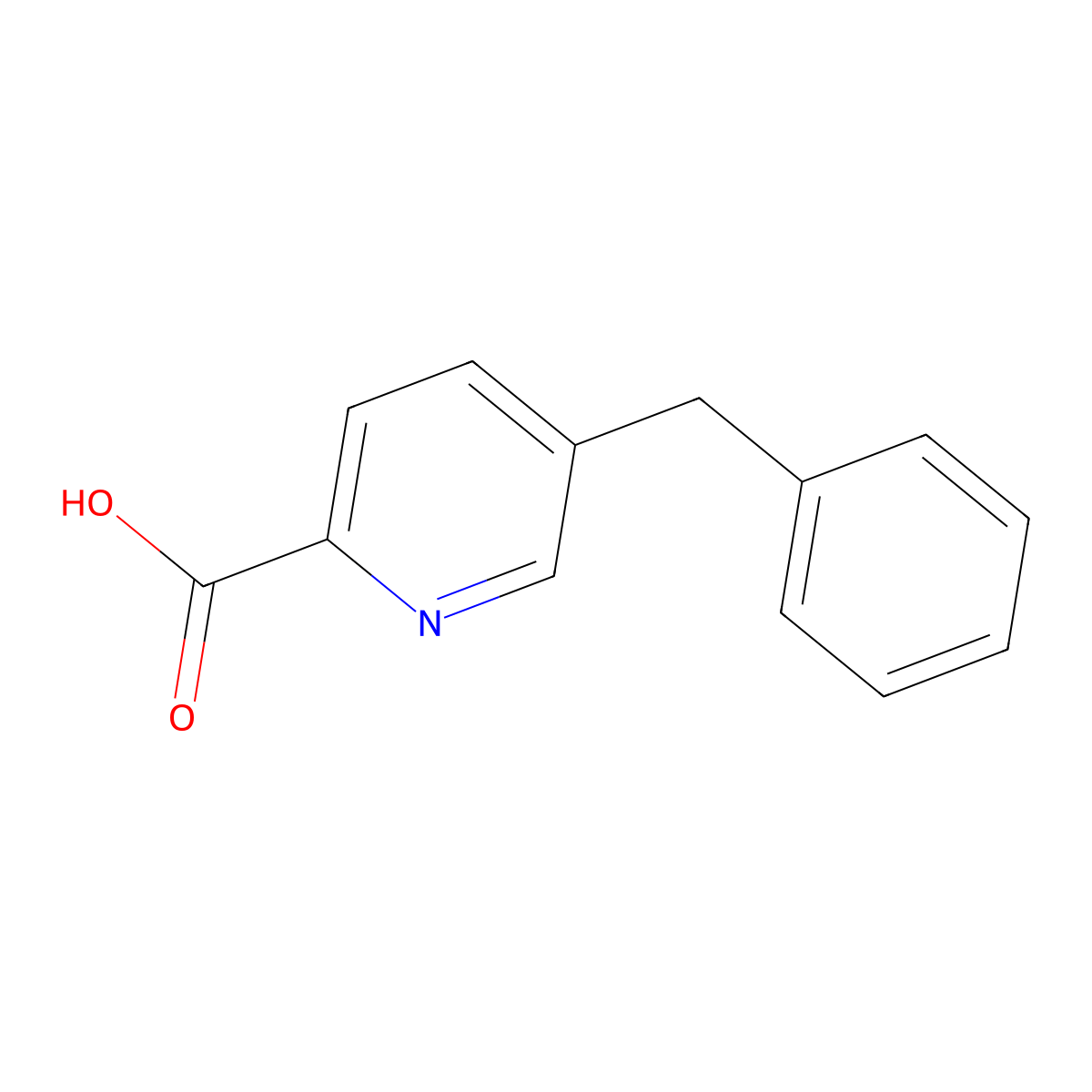 2-Pyridinecarboxylic acid, 5-(phenylmethyl)- molecular structure, CAS 60611-59-8