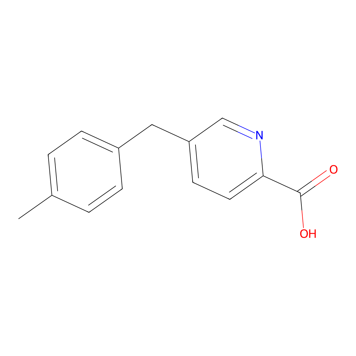 5-[(4-Methylphenyl)methyl]pyridine-2-carboxylic acid molecular structure, CAS 60611-61-2