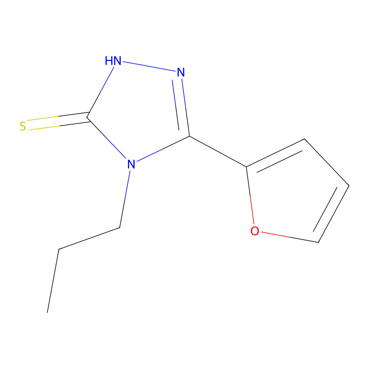 5-(2-furyl)-4-propyl-4H-1,2,4-triazole-3-thiol molecular structure, CAS 606110-99-0