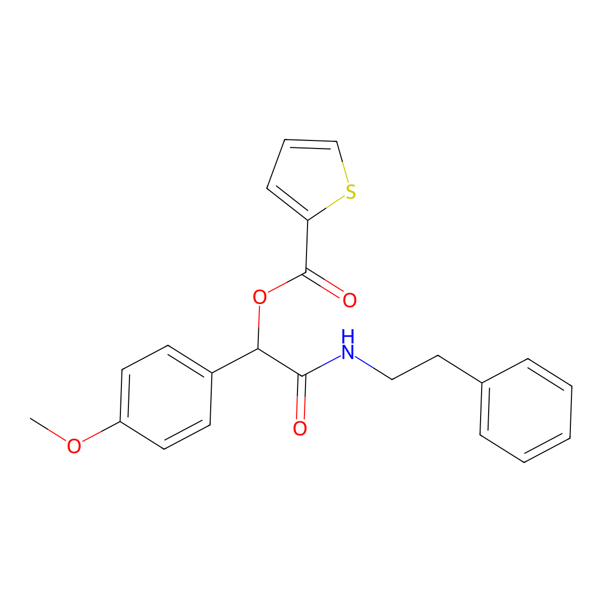 1-(4-Methoxyphenyl)-2-oxo-2-[(2-phenylethyl)amino]ethyl thiophene-2-carboxylate molecular structure, CAS 606115-14-4