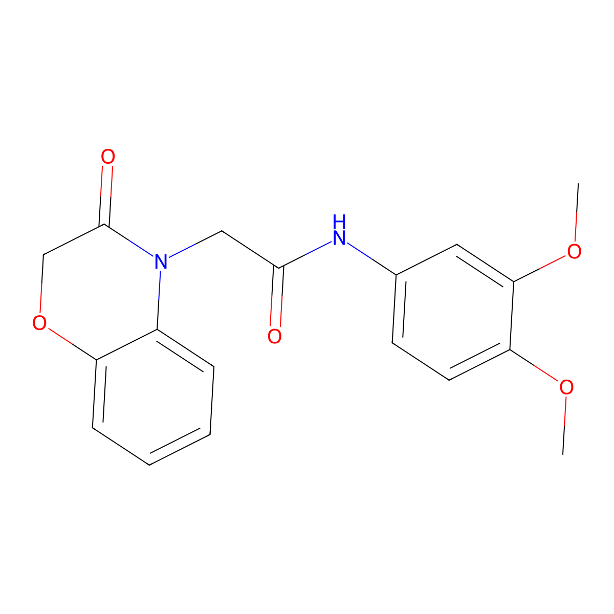 N-(3,4-dimethoxyphenyl)-2-(3-oxo-1,4-benzoxazin-4-yl)acetamide molecular structure, CAS 606118-40-5
