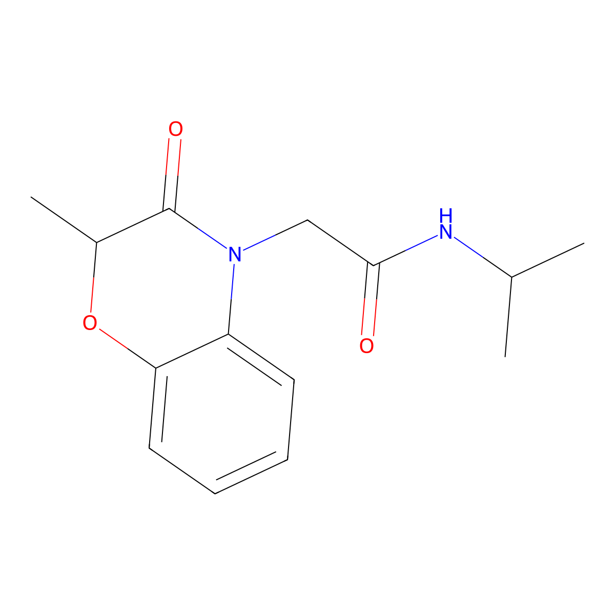 2-(2-Methyl-3-oxo-3,4-dihydro-2H-1,4-benzoxazin-4-YL)-N-(propan-2-YL)acetamide molecular structure, CAS 606118-94-9