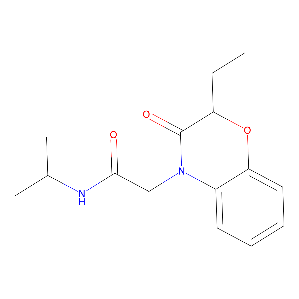 2-(2-ethyl-3-oxo-1,4-benzoxazin-4-yl)-N-propan-2-ylacetamide molecular structure, CAS 606119-36-2