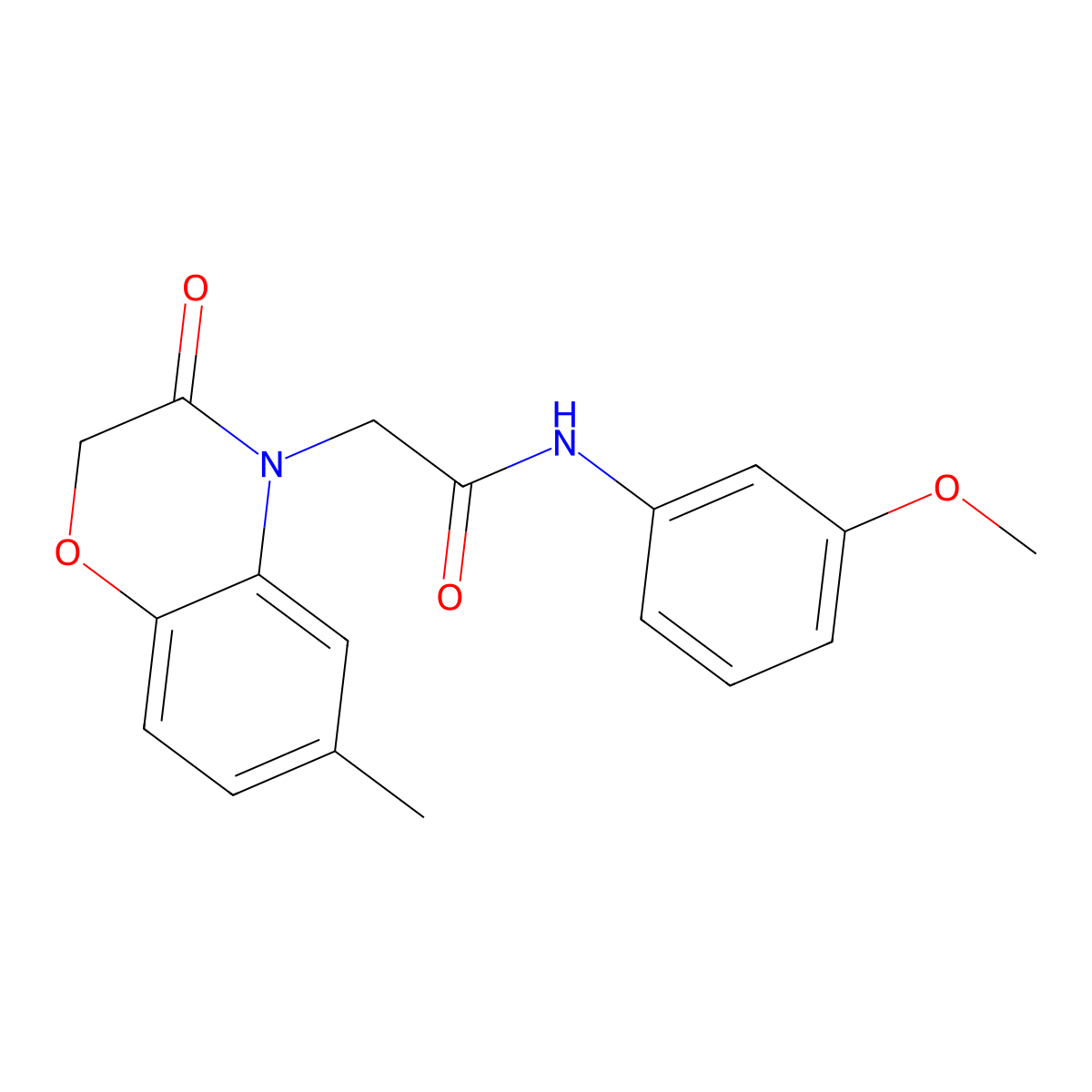 4H-1,4-Benzoxazine-4-acetamide,2,3-dihydro-N-(3-methoxyphenyl)-6-methyl-3-oxo-(9CI) molecular structure, CAS 606119-54-4