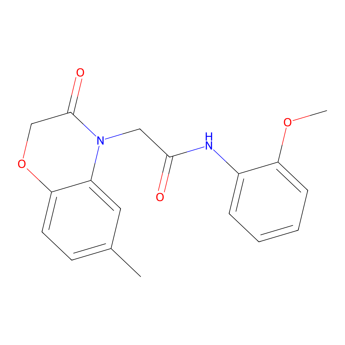 4H-1,4-Benzoxazine-4-acetamide,2,3-dihydro-N-(2-methoxyphenyl)-6-methyl-3-oxo-(9CI) molecular structure, CAS 606119-65-7