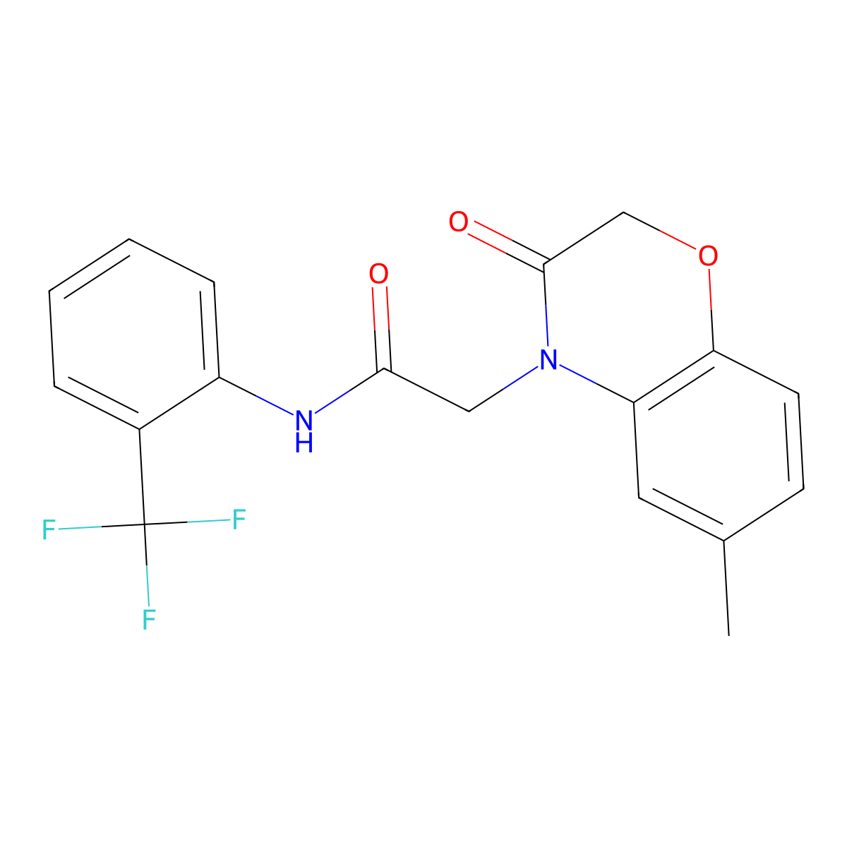 4H-1,4-Benzoxazine-4-acetamide,2,3-dihydro-6-methyl-3-oxo-N-[2-(trifluoromethyl)phenyl]-(9CI) molecular structure, CAS 606119-66-8