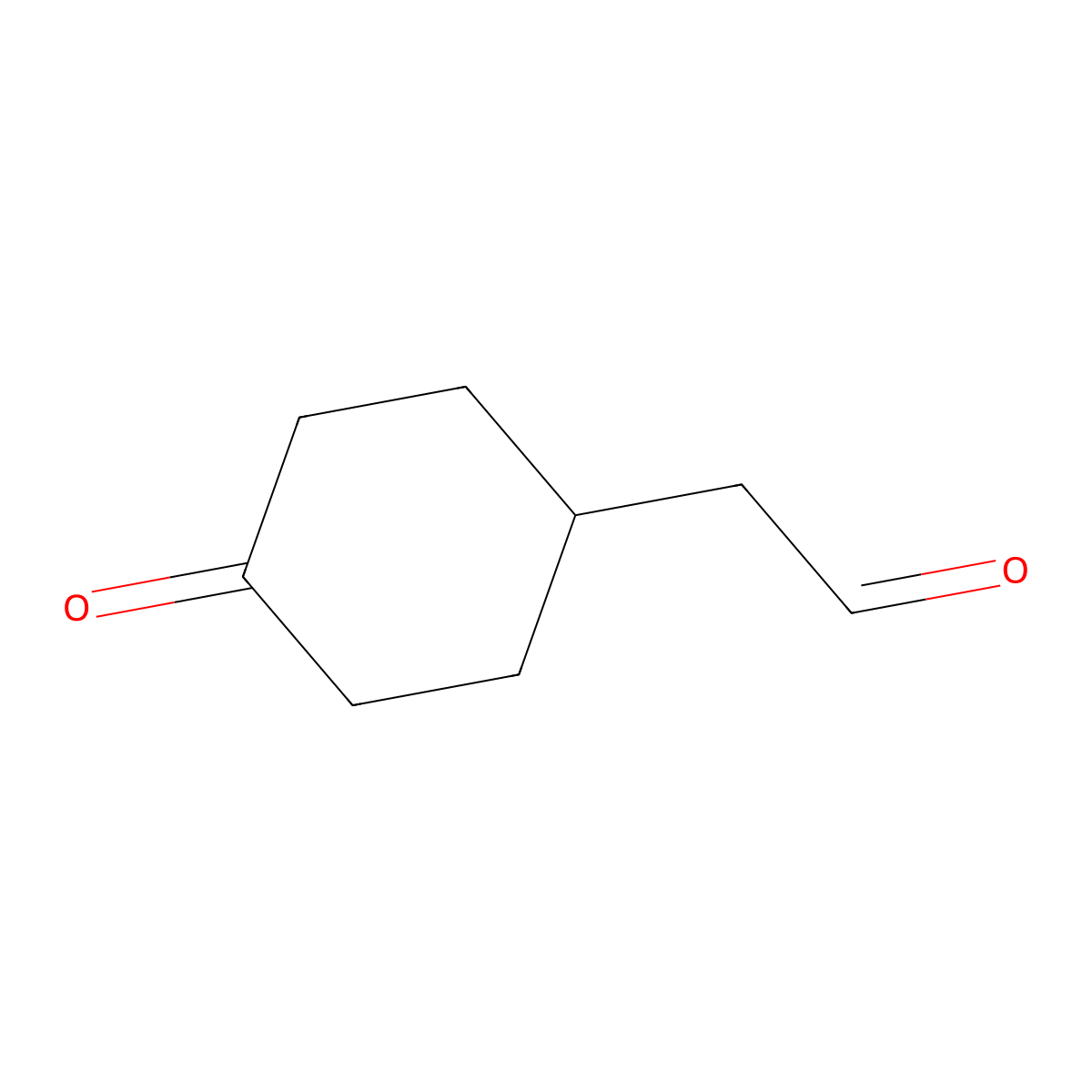 2-(4-Oxocyclohexyl)acetaldehyde molecular structure, CAS 606122-74-1
