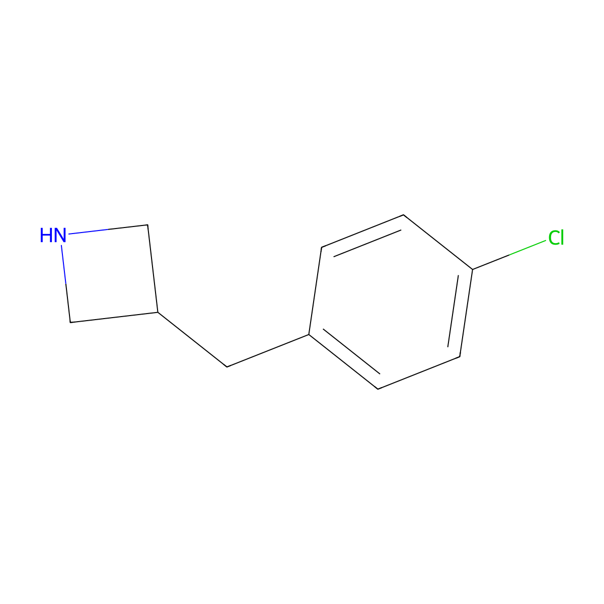 3-(4-Chlorobenzyl)azetidine molecular structure, CAS 606129-49-1