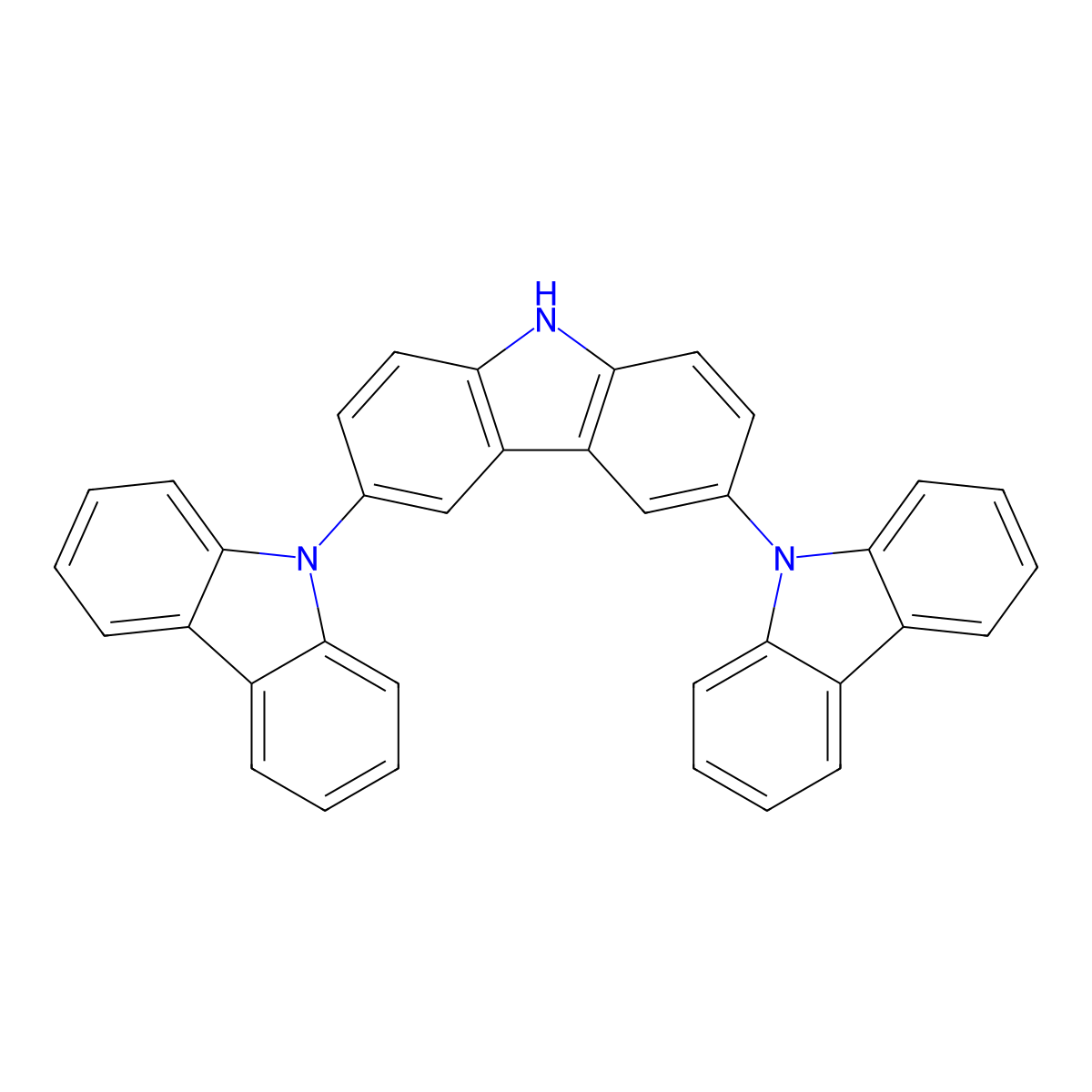 9,3':6',9''-Ter-9H-carbazole molecular structure, CAS 606129-90-2