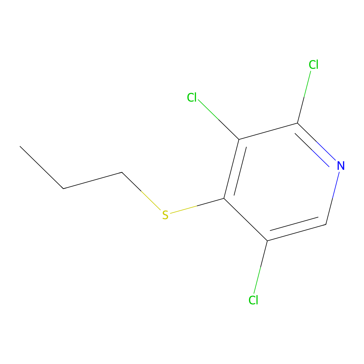 2,3,5-Trichloro-4-(propylthio)pyridine molecular structure, CAS 60613-17-4