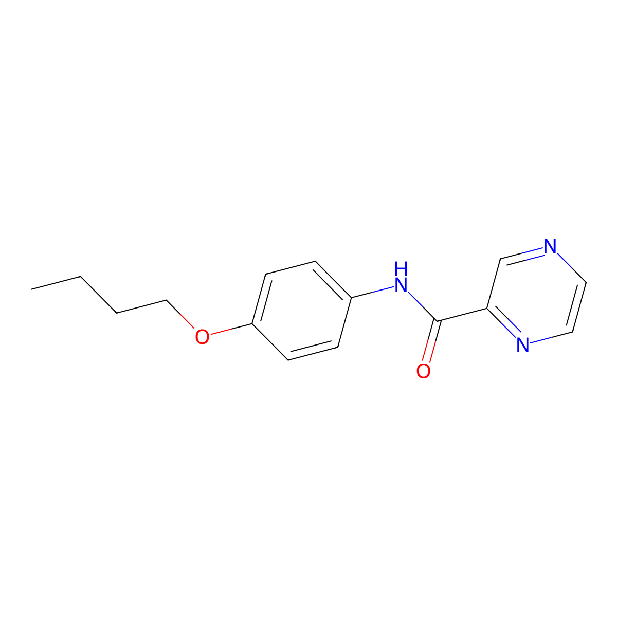 N-(4-butoxyphenyl)pyrazine-2-carboxamide molecular structure, CAS 606132-15-4
