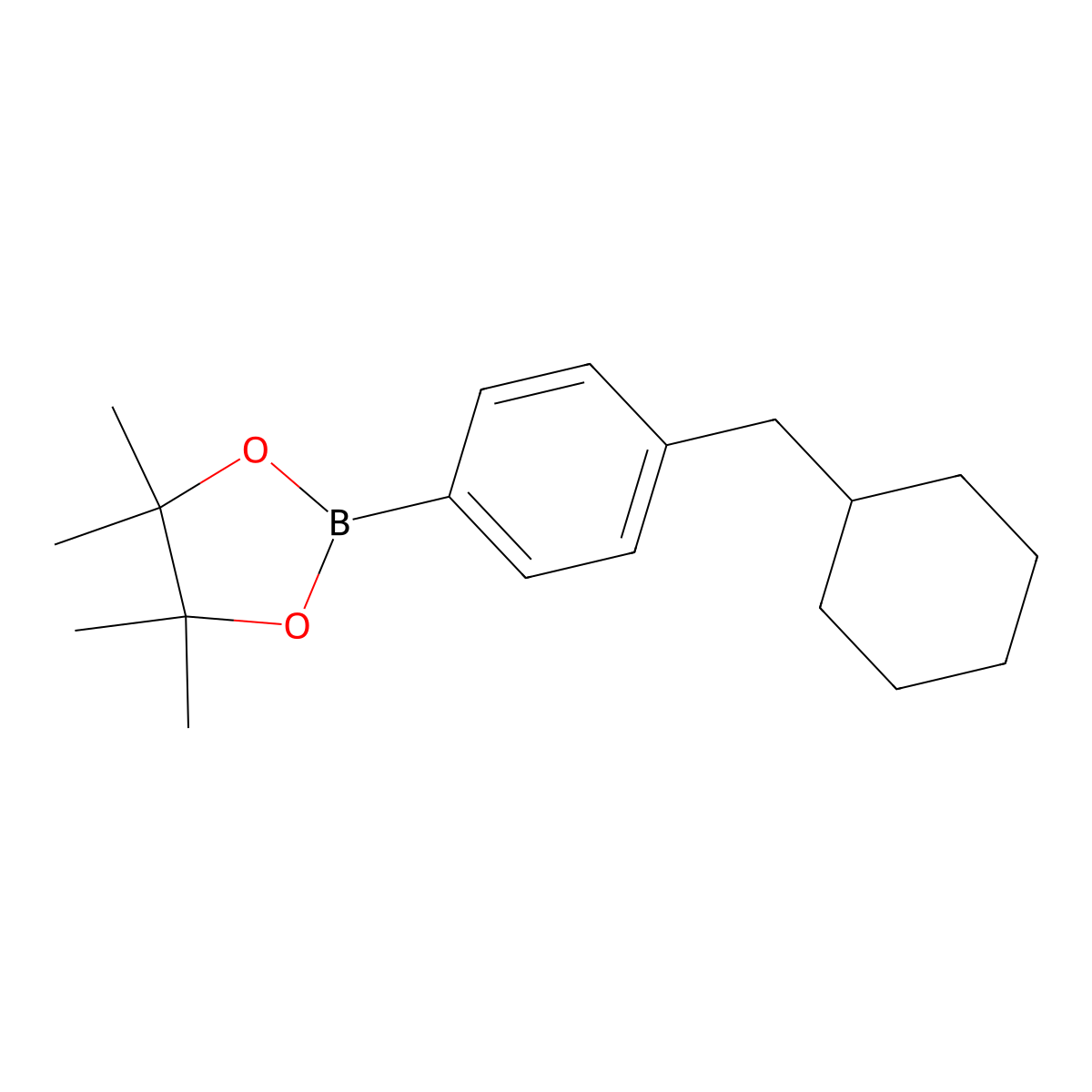 4-(Cyclohexylmethyl)phenylboronic acid pinacol ester molecular structure, CAS 606132-71-2