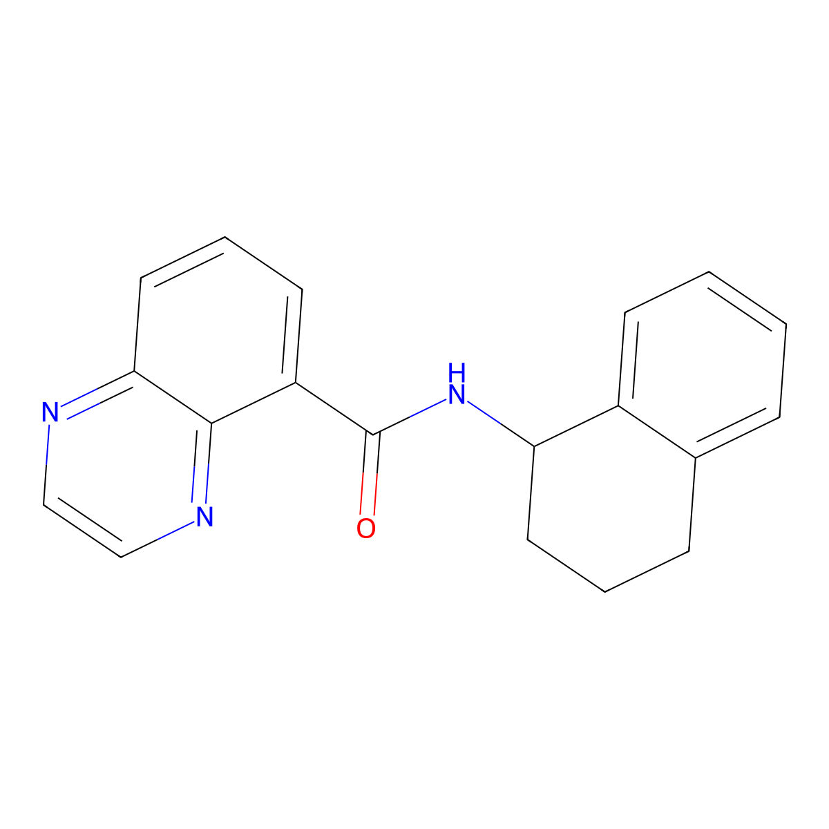 N-(1,2,3,4-Tetrahydro-1-naphthalenyl)-5-quinoxalinecarboxamide molecular structure, CAS 606134-22-9