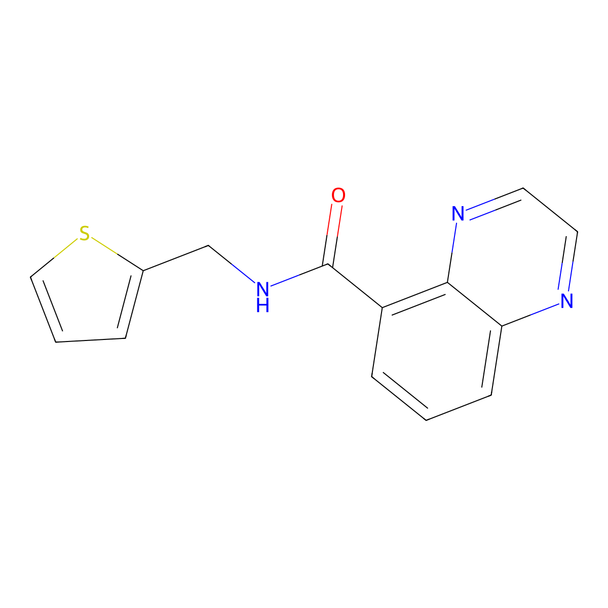 N-(2-Thienylmethyl)-5-quinoxalinecarboxamide molecular structure, CAS 606134-81-0