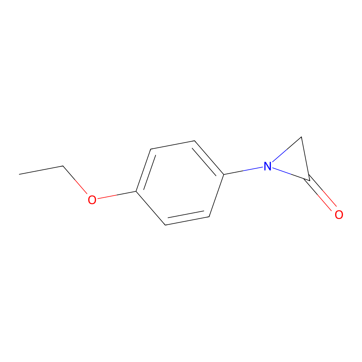 1-(4-Ethoxyphenyl)aziridin-2-one molecular structure, CAS 606135-83-5
