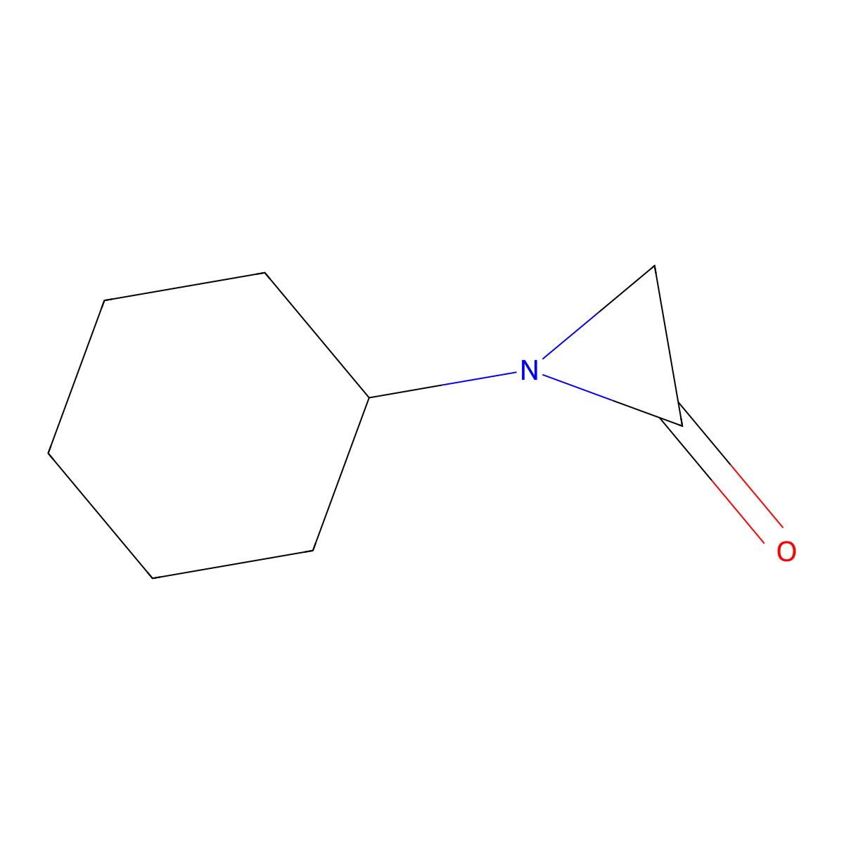 1-Cyclohexylaziridin-2-one molecular structure, CAS 606135-85-7