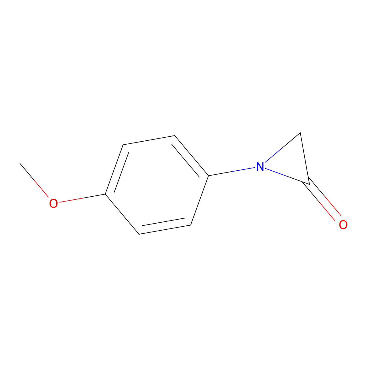 1-(4-Methoxyphenyl)aziridin-2-one molecular structure, CAS 606135-86-8