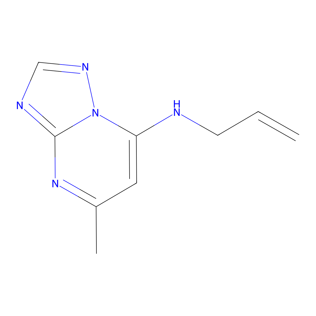 N-allyl-5-methyl-[1,2,4]triazolo[1,5-a]pyrimidin-7-amine molecular structure, CAS 606136-08-7