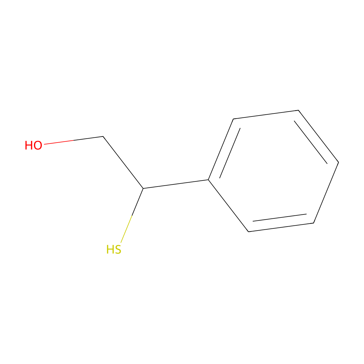 2-Phenyl-2-sulfanylethanol molecular structure, CAS 60615-96-5