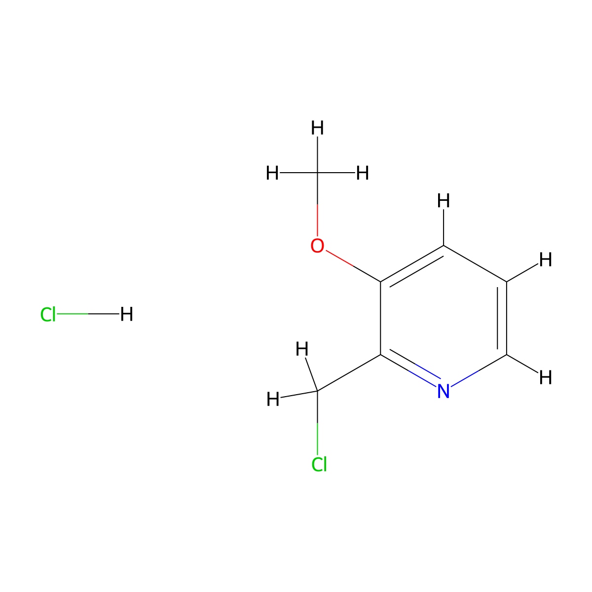 2-(Chloromethyl)-3-methoxypyridine hydrochloride molecular structure, CAS 60617-60-9