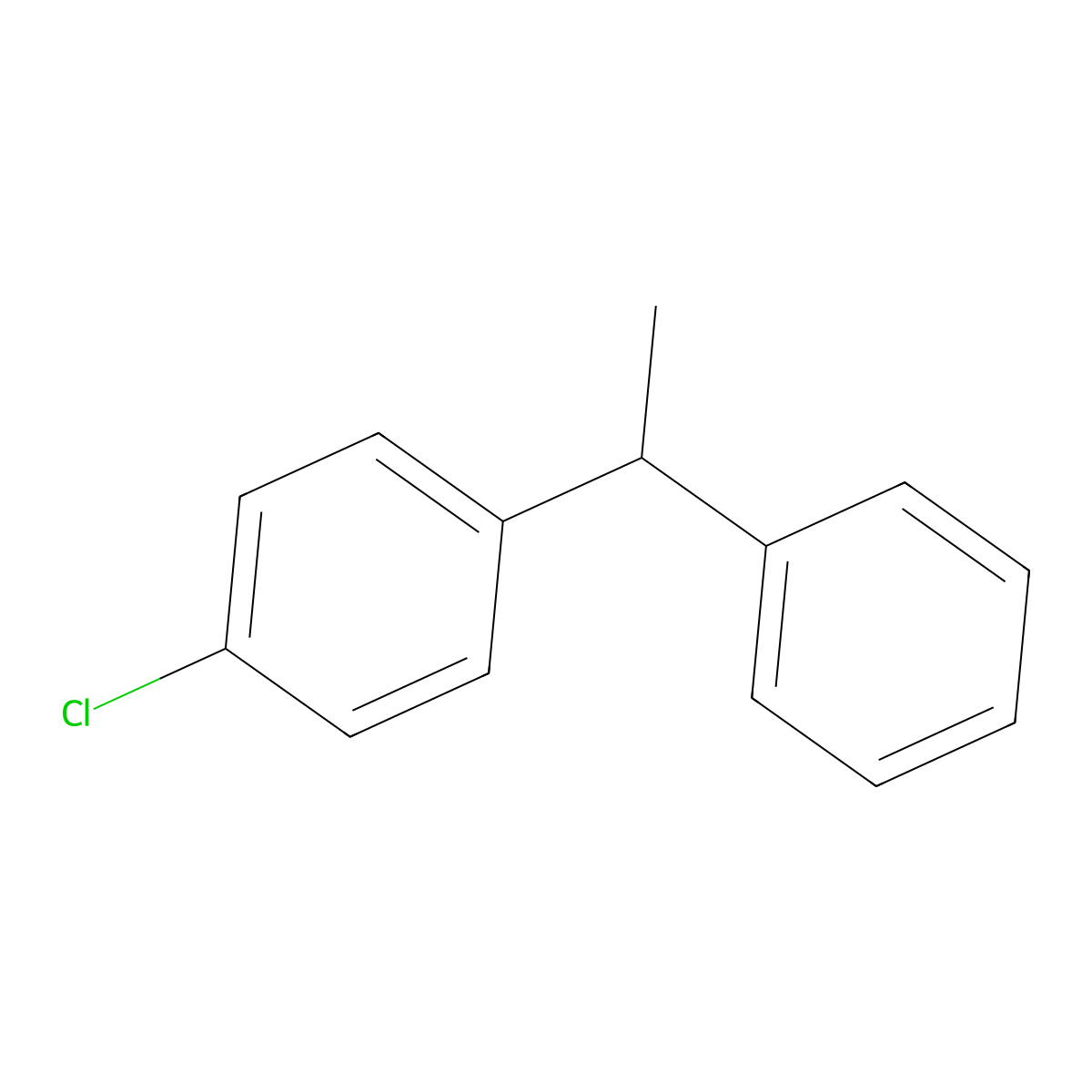 Benzene, 1-chloro-4-(1-phenylethyl)- molecular structure, CAS 60617-89-2