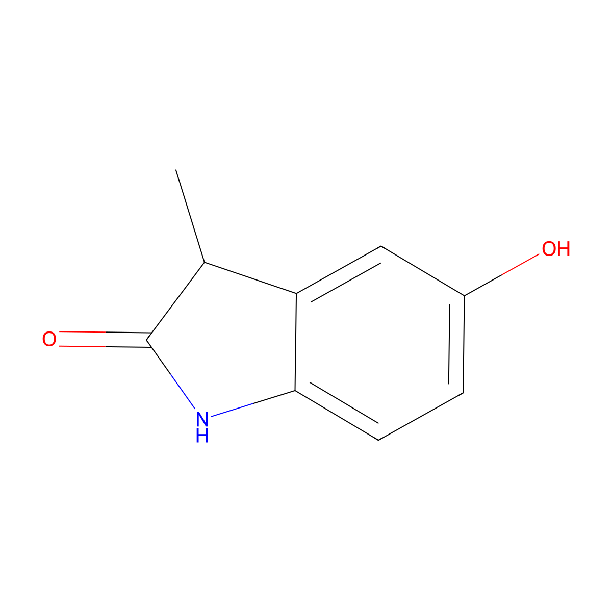 5-Hydroxy-3-methylindolin-2-one molecular structure, CAS 6062-25-5